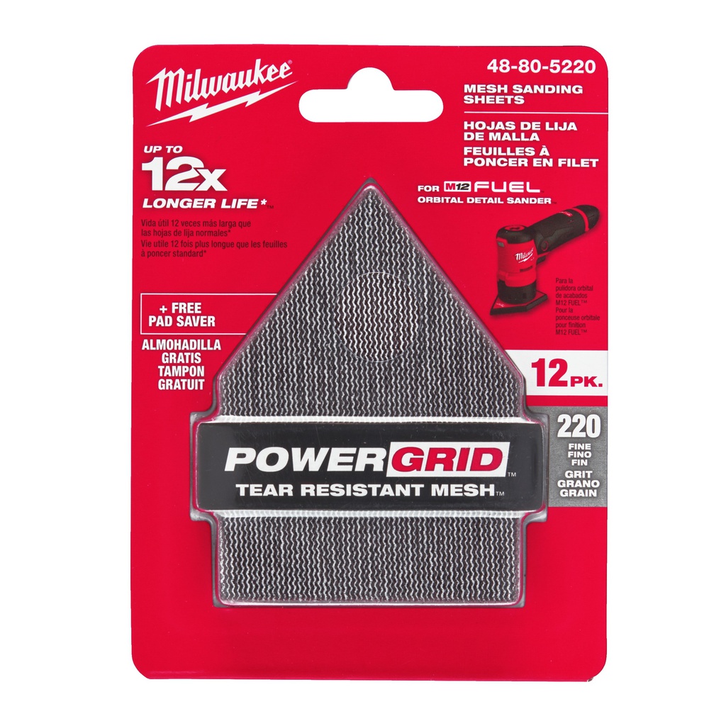 Siatki_ścierne_do_M12_FDSS_67_x_92_mm_Milwaukee_Mesh_67_x_92_G220_-_12_pc_+_Pad_Saver_1