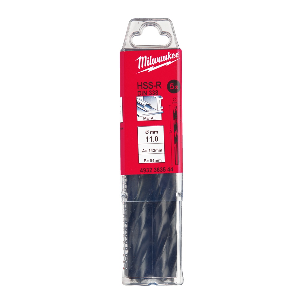 Wiertła_do_metalu_HSS,_walcowane_-_DIN_338_-_opakowanie_po_5_i_10_szt._Milwaukee_HSSR_11.0_x_142_-_5_pcs_1