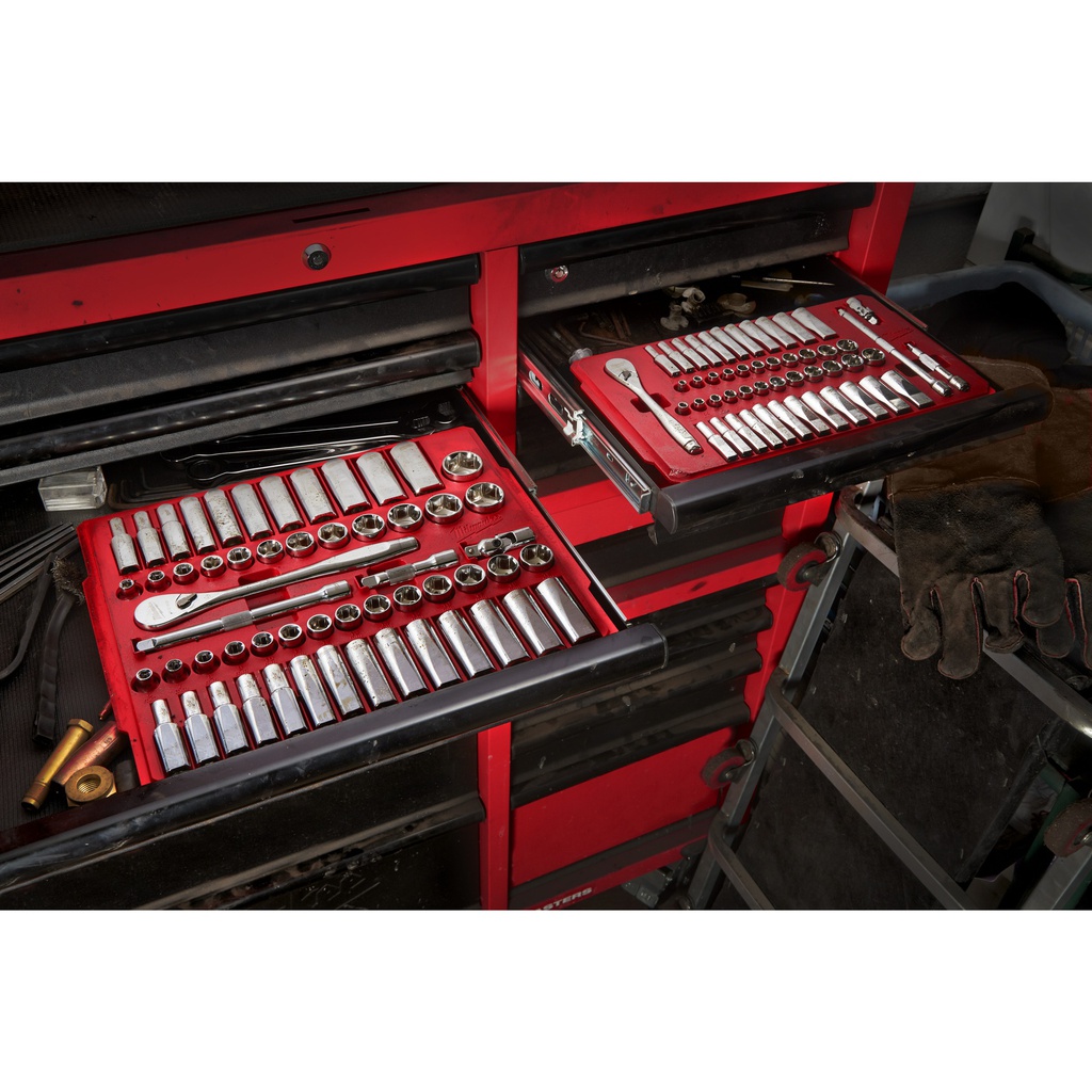 Zestawy_nasadek_z_grzechotką_Milwaukee_1/4_50_pc_Drive_Ratchet.+_Socket_Set_SAE_+_Metric_1