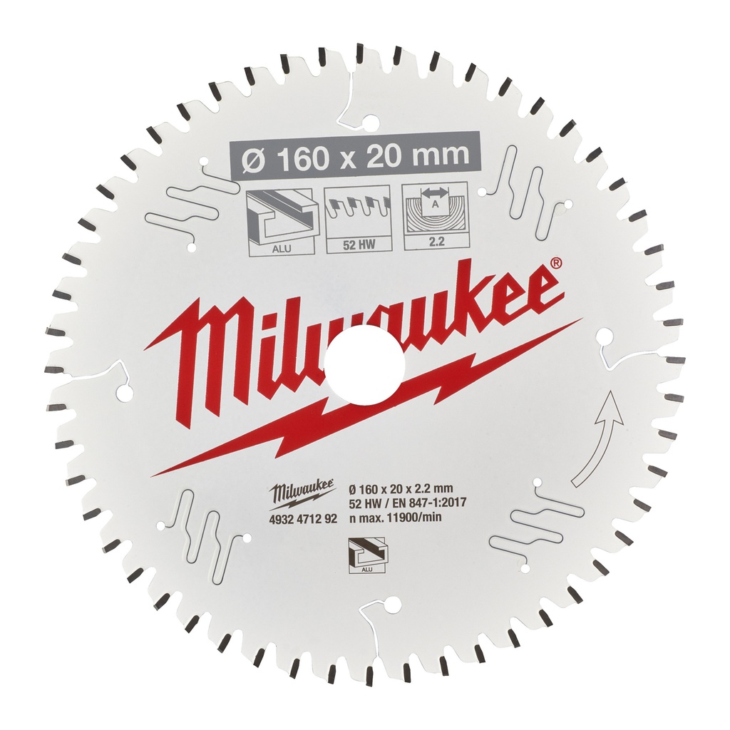 Tarcze_pilarskie_do_ręcznych_pił_tarczowych_Milwaukee_CSB_P_Alu_160_x_20_x_2,2_x_52TF_1