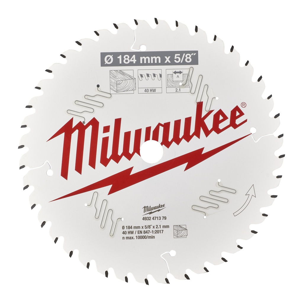 Tarcze_pilarskie_do_ręcznych_pił_tarczowych_Milwaukee_CSB_P_W_184_x_5/8_x_2,1_x_40ATB_1