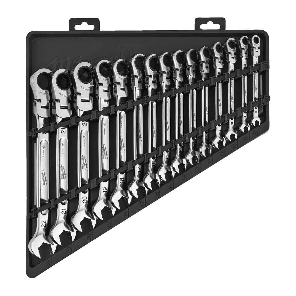 Zestaw_kluczy_płasko-oczkowych_MAXBITE™_z_ruchomą_główką_grzechotki_Milwaukee_15pc_Maxbite_Flex_Head_Spanner_Set_2