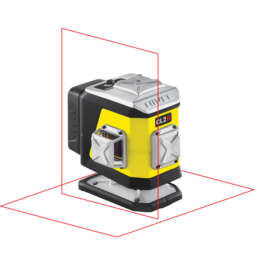 ZESTAW Laser krzyżowy Nivel System CL2R czerwony + tyczka LP36