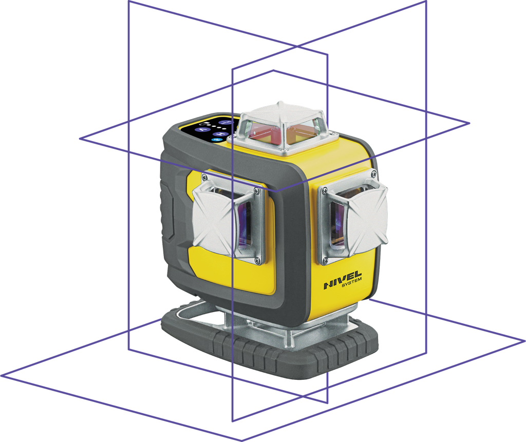 ZESTAW Laser krzyżowy Nivel System CL4D-P fioletowy + tyczka LP-36