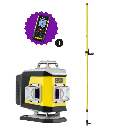 ZESTAW Laser krzyżowy Nivel System CL4R czerwony + tyczka LP36