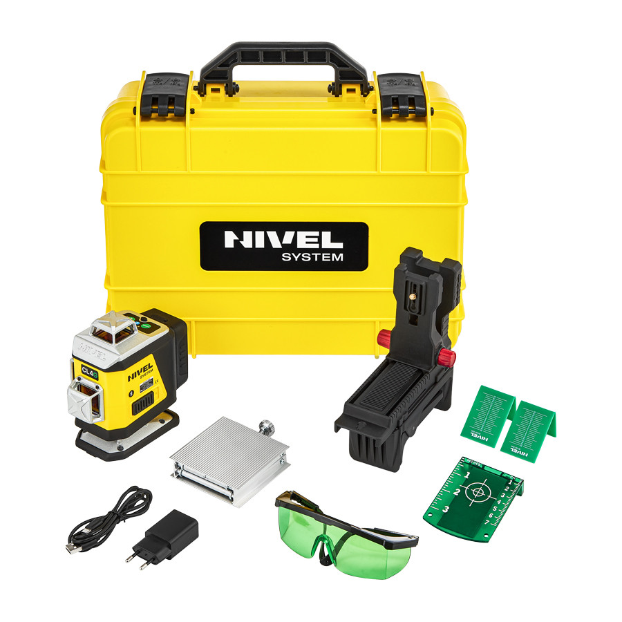 ZESTAW Laser krzyżowy Nivel System CL4G zielony + statyw SJJM1EX + czujnik CLS-300