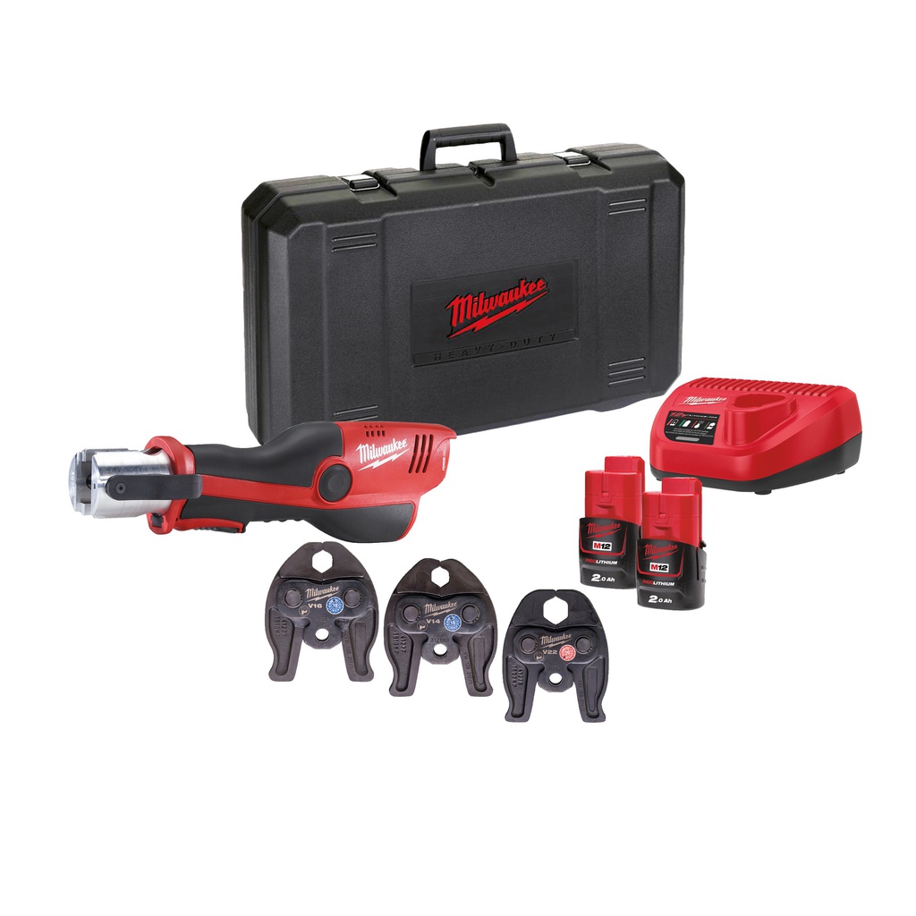 M12™ FORCE LOGIC™ Subkompaktowa hydrauliczna praska do zaciskania rur Milwaukee | M12 HPT-202C V-SET2