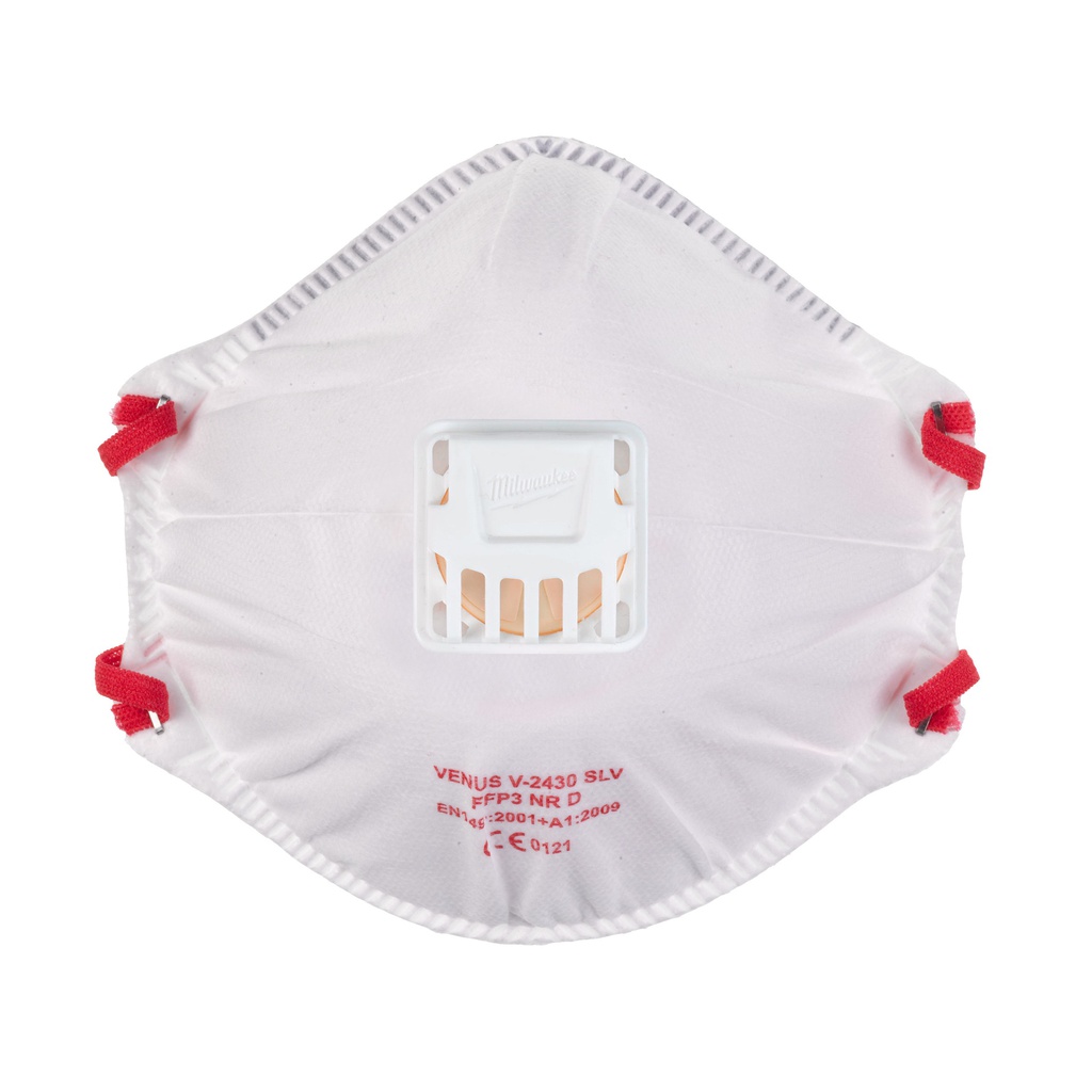 Półmaska FFP3 z zaworem Milwaukee | FFP3 Respirator with Valve - 10 pc