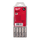 Wiertła SDS-Plus, 2-ostrzowe / kasety  Milwaukee | SDS-Plus M2 Set - 5 pcs