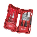 Zestaw wierteł stopniowych Milwaukee | Step & drill bit combo set (10pc)