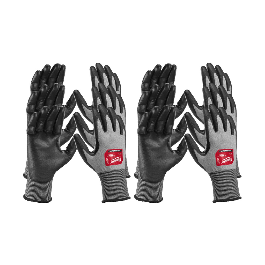 Rękawice odporne na przecięcia o wysokim poziomie manipulacyjności - poziom C Milwaukee | Pack Hi-Dex Cut C Gloves - 9/L - 12pc