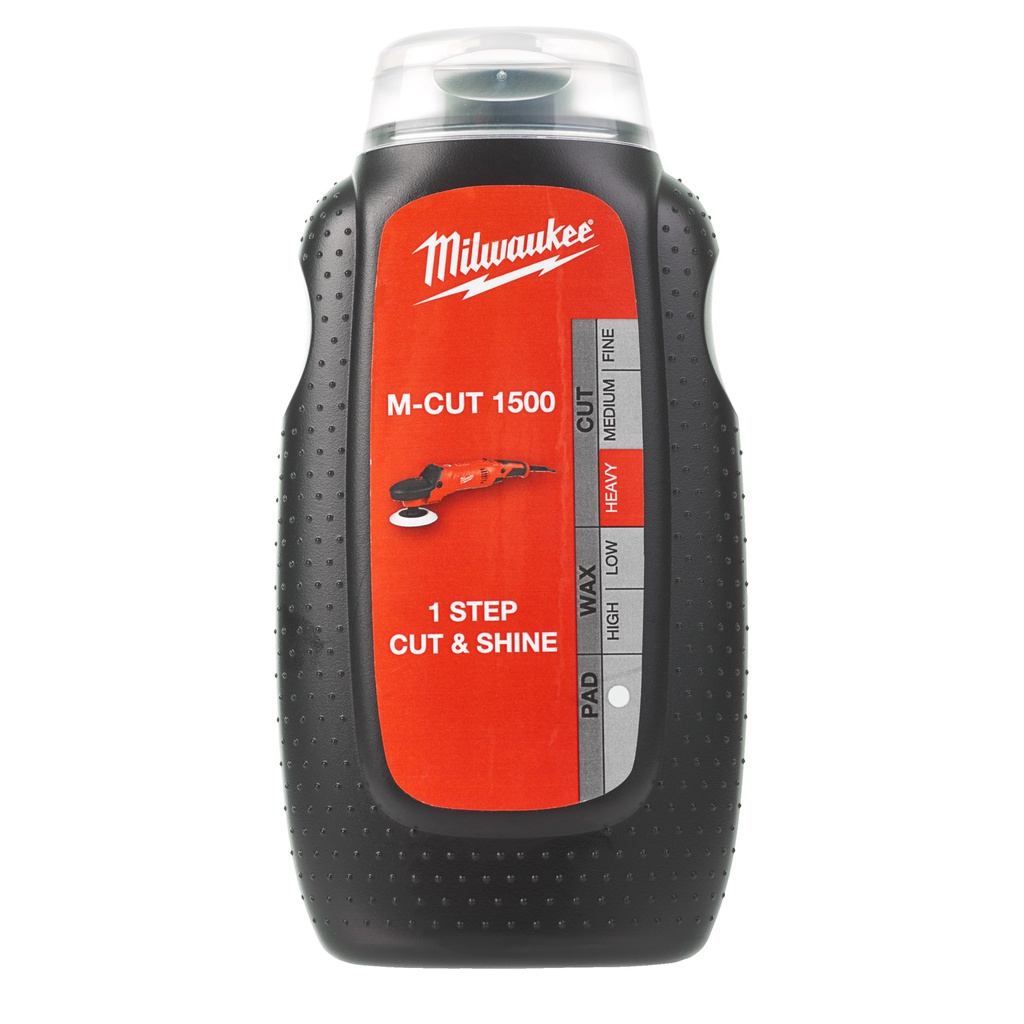 Akcesoria polerskie klasy premium, mocowane na rzep ⌀ 125 mm Milwaukee | Polish M-Cut 1500 (250 ml)
