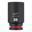 Nasadki Udarowe SHOCKWAVE™ Impact Duty - długie Milwaukee | 36 mm 3/4" impact socket deep - 1pc