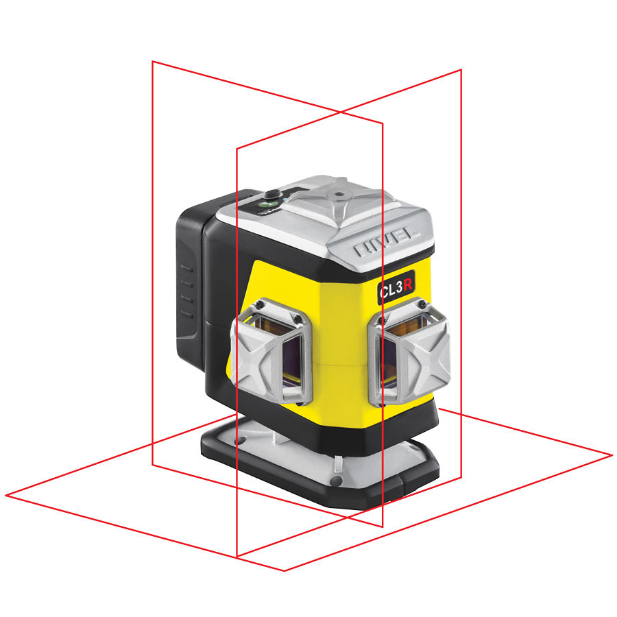 ZESTAW Laser krzyżowy Nivel System CL3R czerwony + tyczka LP36
