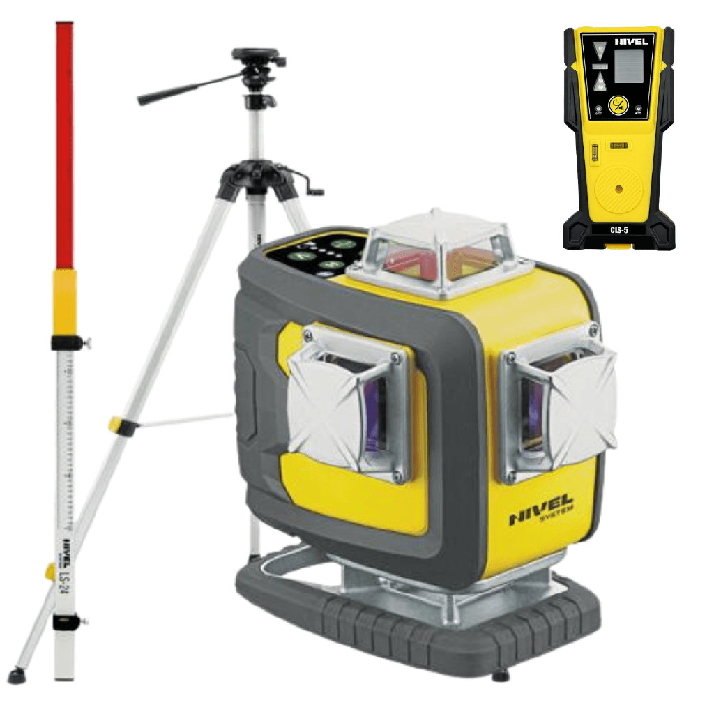 Laser budowlany Nivel System CL4D-G - ZESTAW statyw SJJ-M1 EX czujnik CLS-5 + łata LS-24