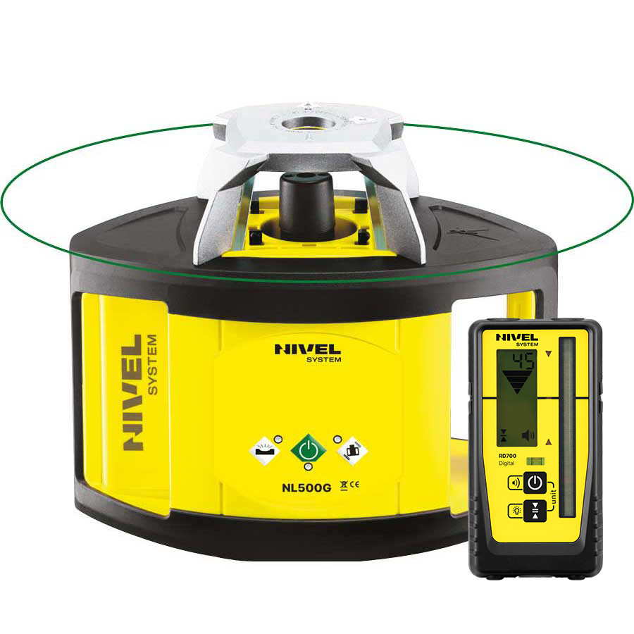 ZESTAW Niwelator laserowy rotacyjny Nivel System NL500G DIGITAL + statyw SJJ1 + łata LS-24