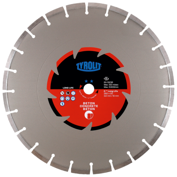 Tarcza diamentowa TYROLIT STANDARD DCC-LL 350 X 3 MM X 20 MM