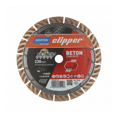 Tarcza diamentowa EXTREME BETON SILENCIO H17  230x22.23 OG (Norton Clipper)