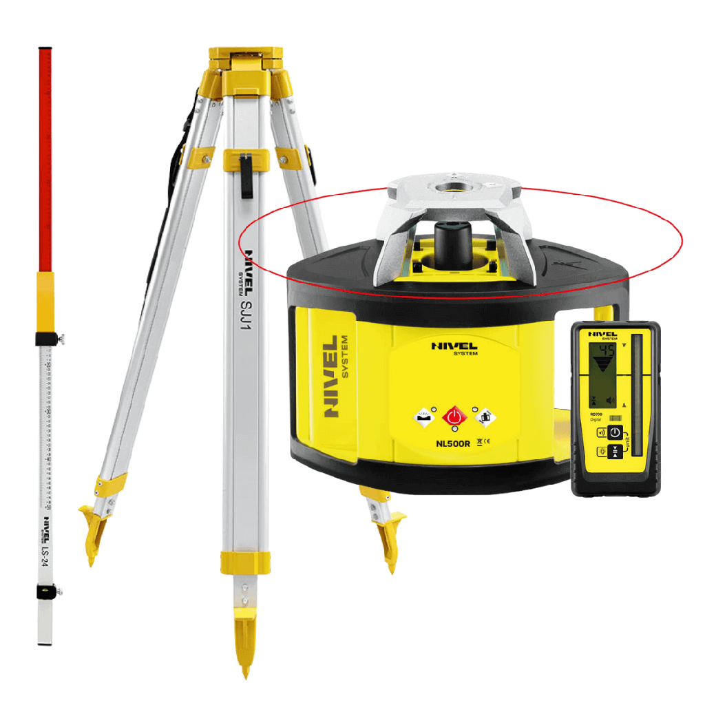 Niwelator laserowy Nivel System NL500R DIGITAL - ZESTAW łata LS-24 + statyw SJJ1