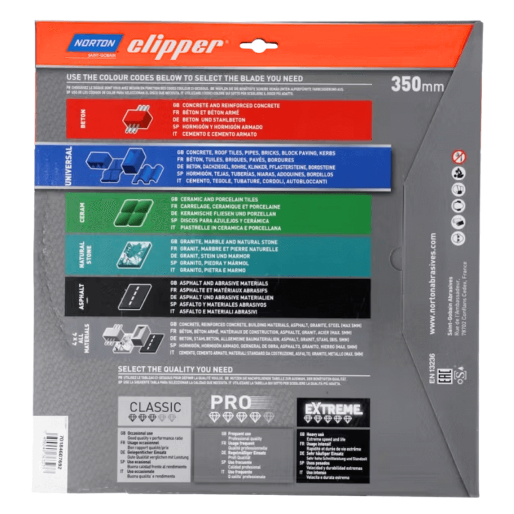 Tarcza diamentowa Norton Clipper PRO Universal Laser H12 (350 x 25,4 mm)