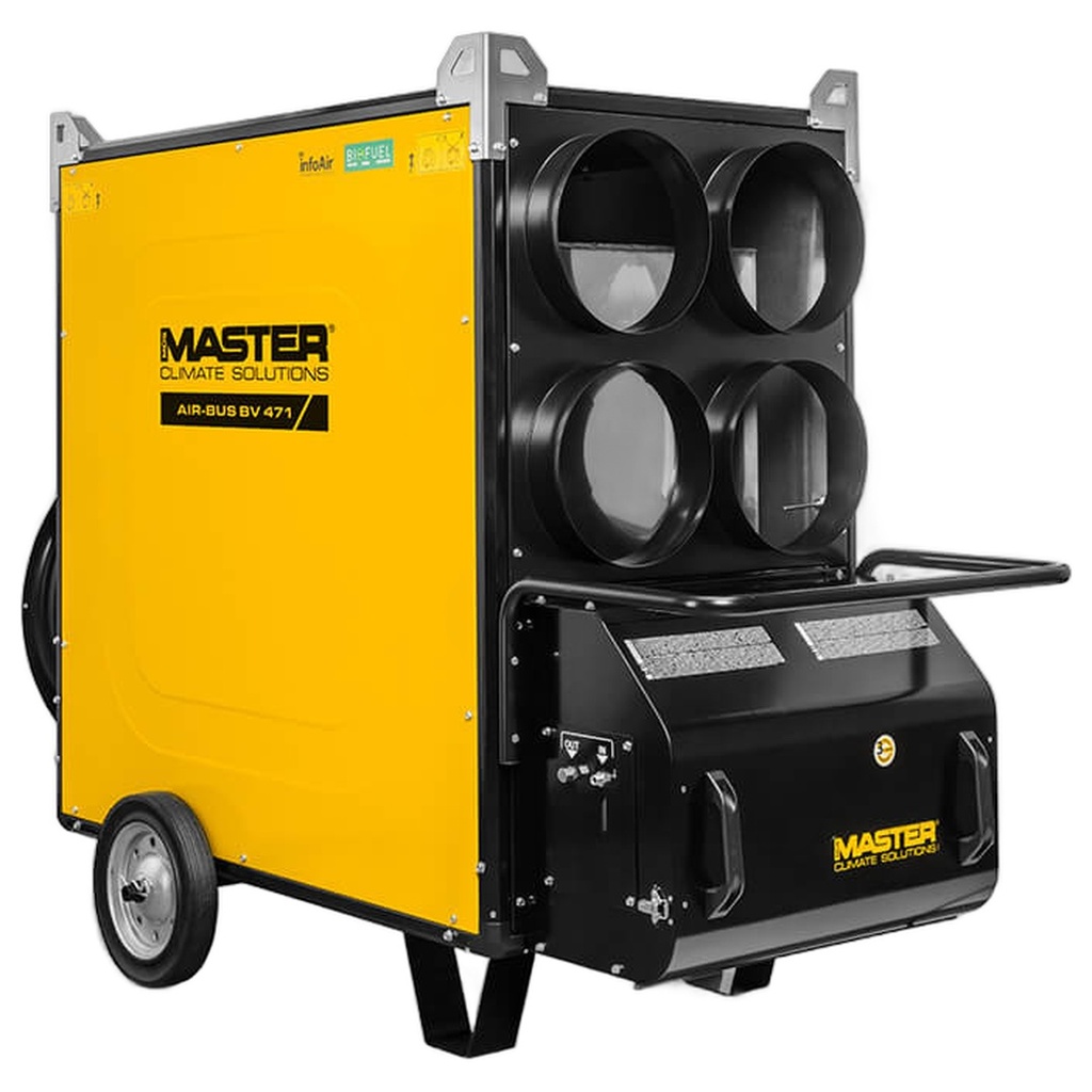 Nagrzewnica olejowa z odprowadzaniem spalin Master BV 471 S (4-drożny)