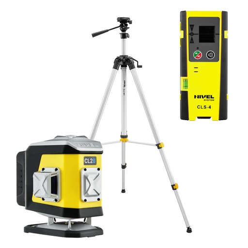 [CL2R-zestaw3] ZESTAW Laser krzyżowy Nivel System CL2R czerwony + statyw SJJM1EX + czujnik CLS4