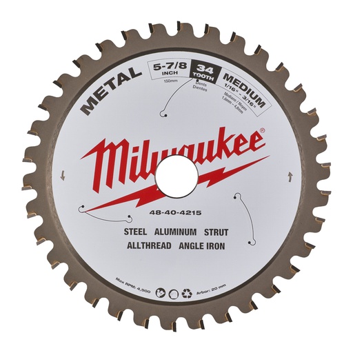 [48404070] Tarcze tnące do metalu. Milwaukee | CSB P M 135 x 20 x 1.6 x 30 - 1pc