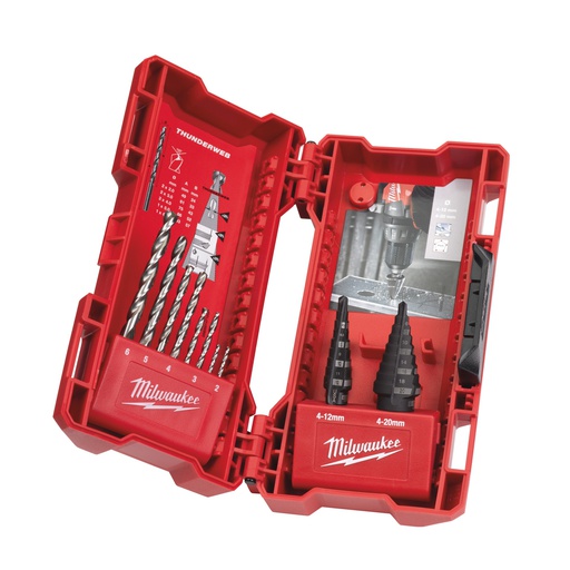 [48899350] Zestaw wierteł stopniowych Milwaukee | Step & drill bit combo set (10pc)