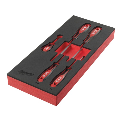 [4932492393] Wkładki piankowe z wkrętakami Milwaukee | Screwdriver PH Set Foam Insert - 5 pc