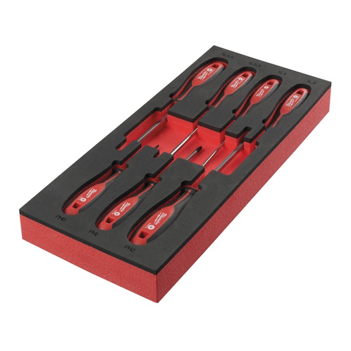 [4932492394] Wkładki piankowe z wkrętakami Milwaukee | Screwdriver SL & PH Set Foam Insert - 7 pc