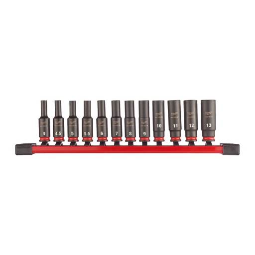 [4932480453] Szyna z trzpieniami na nasadki SHOCKWAVE™ IMPACT DUTY1/4˝ (12 szt.) Milwaukee | 1/4" impact socket set-12pc