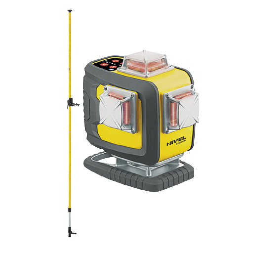 [CL4D-R-zestaw1] ZESTAW Laser budowlany Nivel System CL4D-R + tyczka rozporowa LP-36