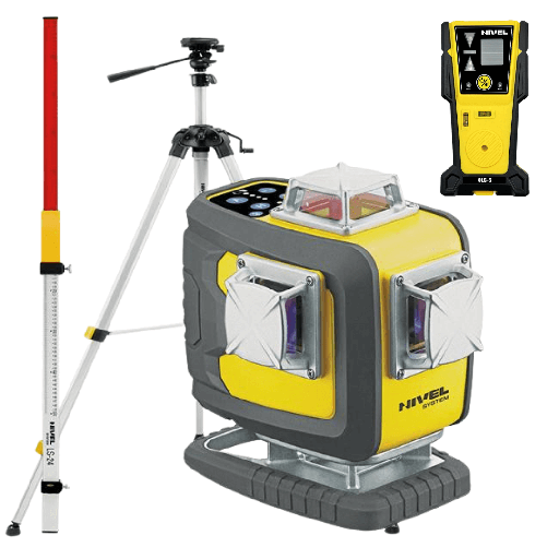 [CL4D-B-zestaw5] Laser budowlany Nivel System CL4D-B - ZESTAW statyw SJJ-M1 EX czujnik CLS-5 łata LS-24