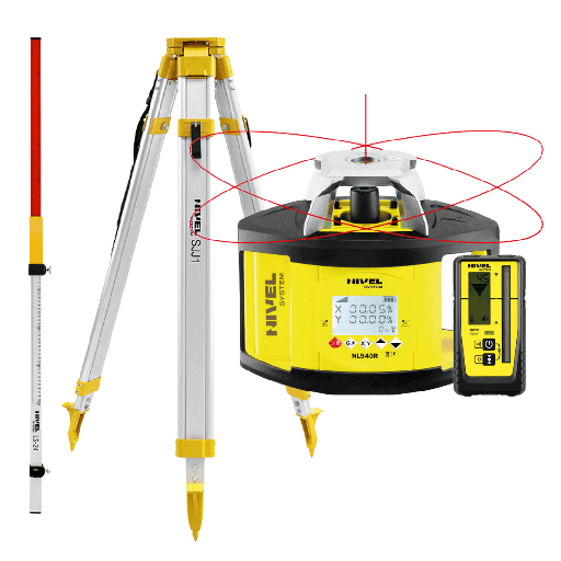 [NL540R-DIGITAL-zestaw1] ZESTAW Niwelator laserowy Nivel System NL540R Digital + statyw SJJ1 + łata LS-24