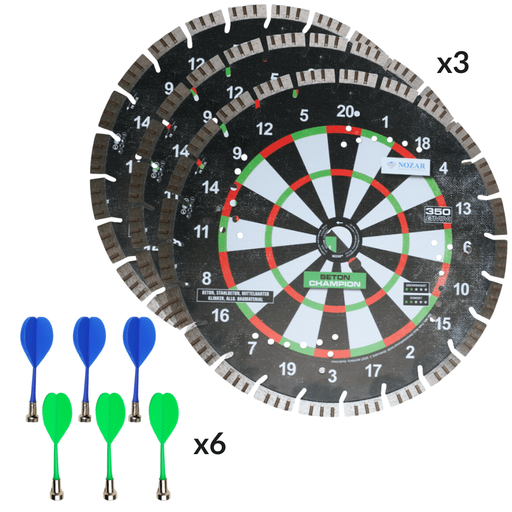 [6729700] Tarcza diamentowa do kostki brukowej Nozar Beton Champion 350 mm (3 szt.) - zestaw DART