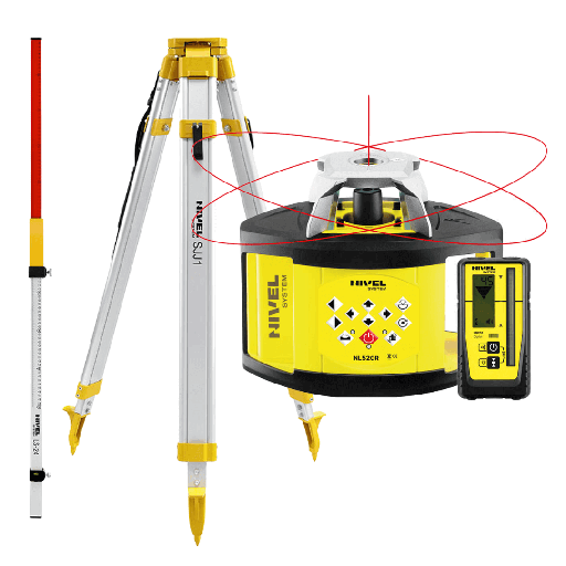 [NL520R-DIGITAL-zestaw1] Niwelator laserowy Nivel System NL 520R DIGITAL - ZESTAW łata LS-24 + statyw SJJ1