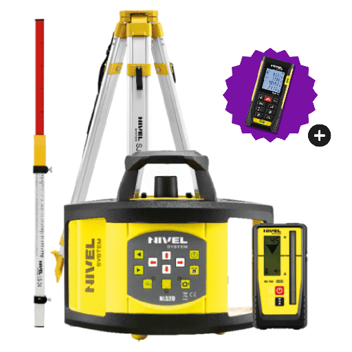 [NL520R-DIGITAL-zestaw1] Niwelator laserowy Nivel System NL 520R DIGITAL - ZESTAW łata LS-24 statyw SJJ1