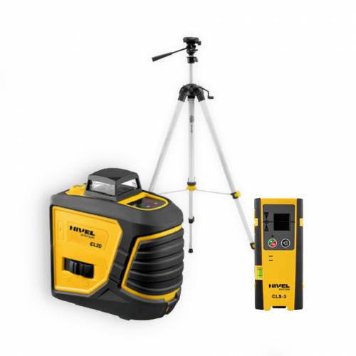 [CL2D-zestaw2] Laser budowlany Nivel System CL2D - ZESTAW   statyw SJJ-M1 EX   czujnik CLS-3