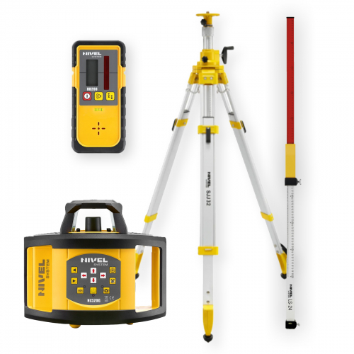 [NL520G-zestaw2] Niwelator laserowy Nivel System NL520G - ZESTAW   łata LS-24   statyw SJJ32